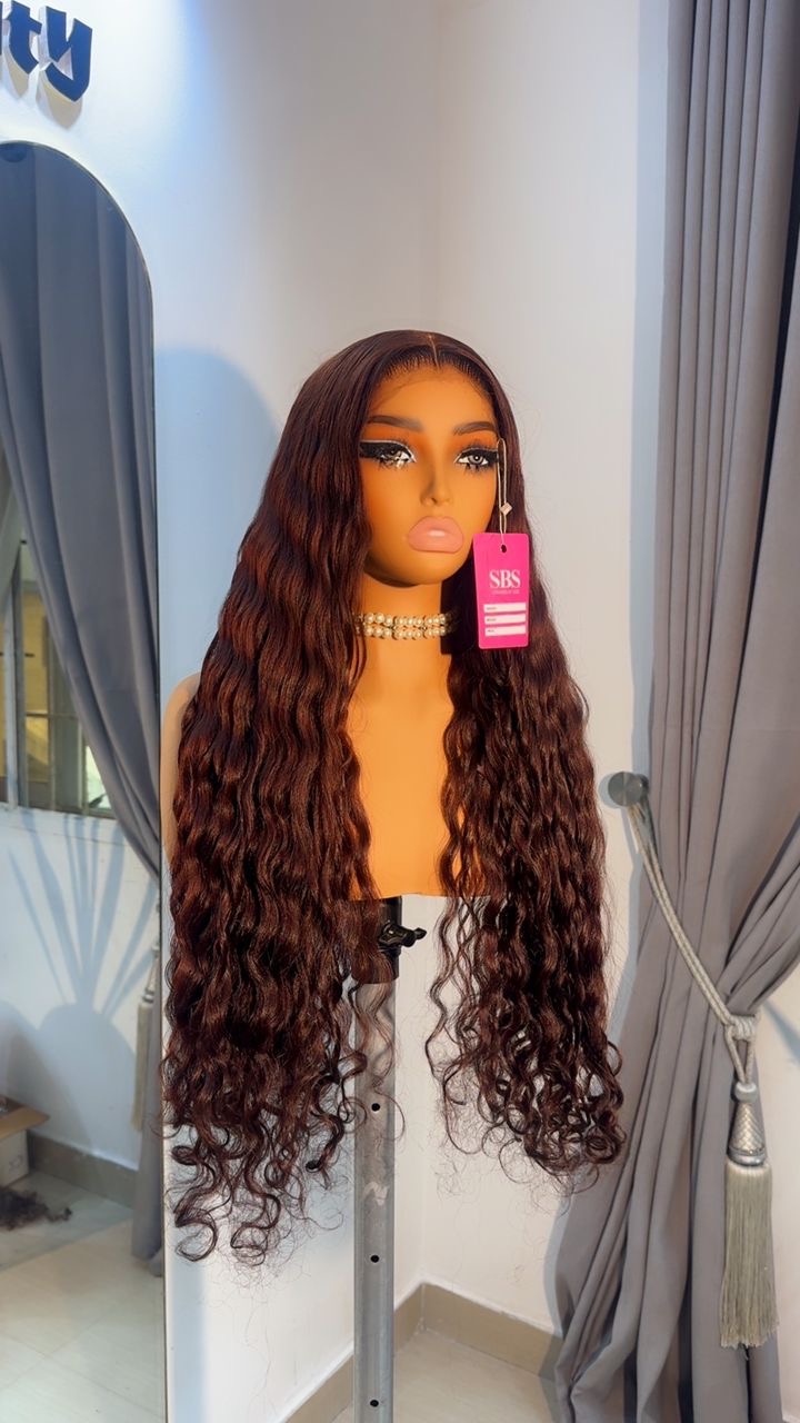 Brown raw deepwave luxury human hair wig