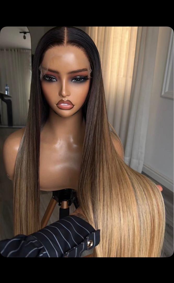 2 toned raw babythin luxury human hair wig