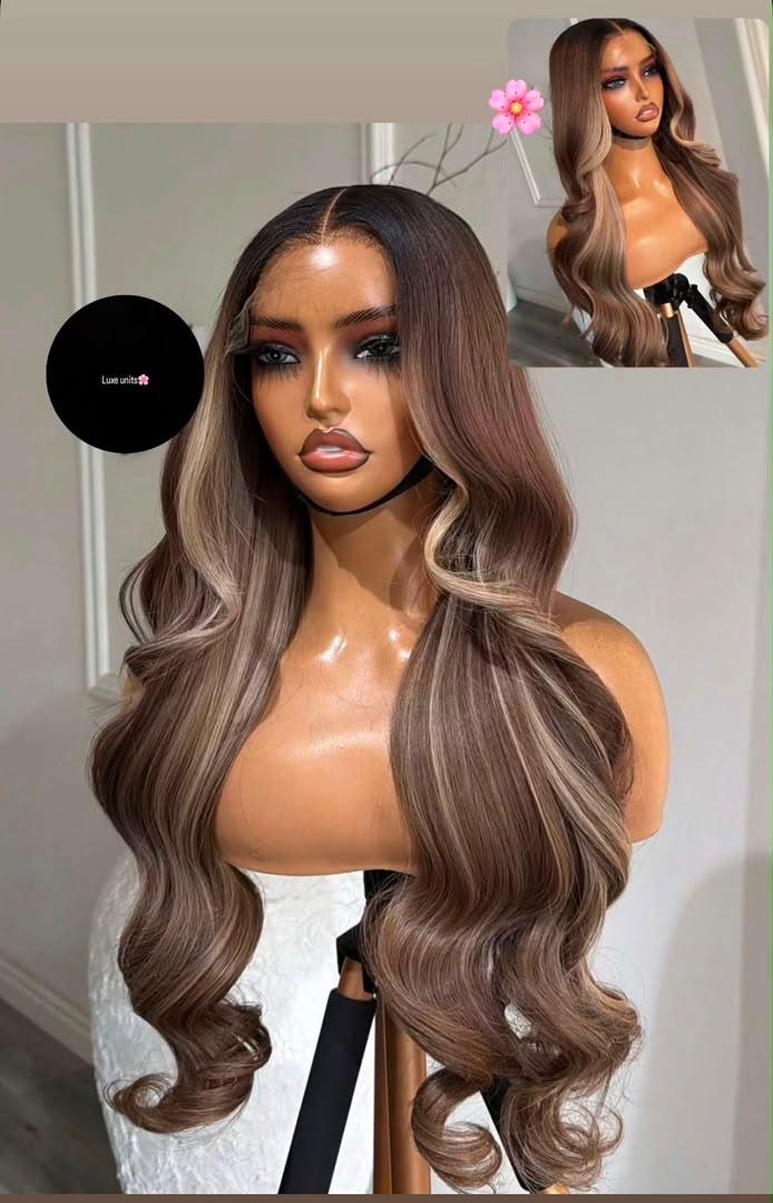 Custom colored raw wavy luxury human hair wig