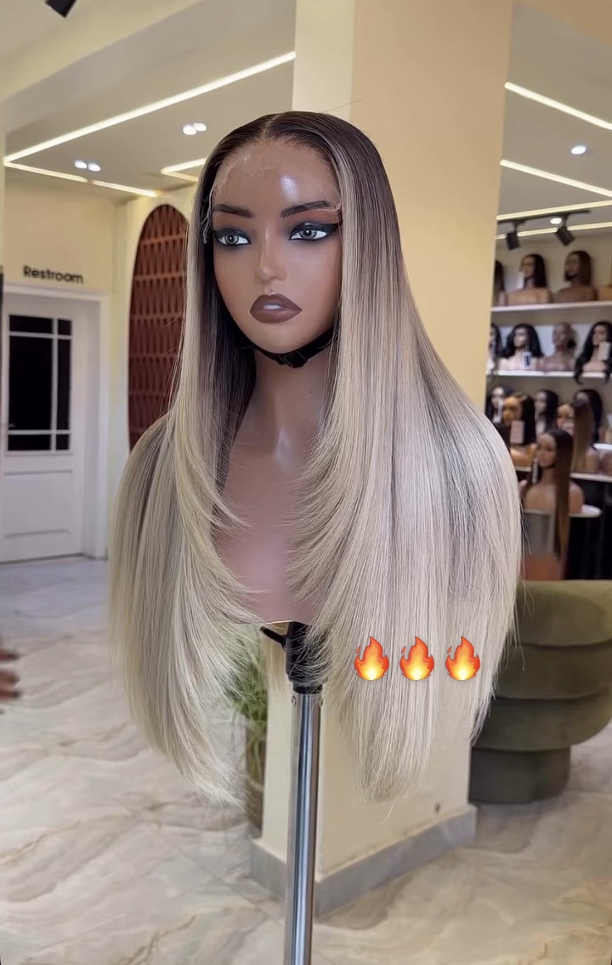 Custom colored raw Babythin luxury human hair wig