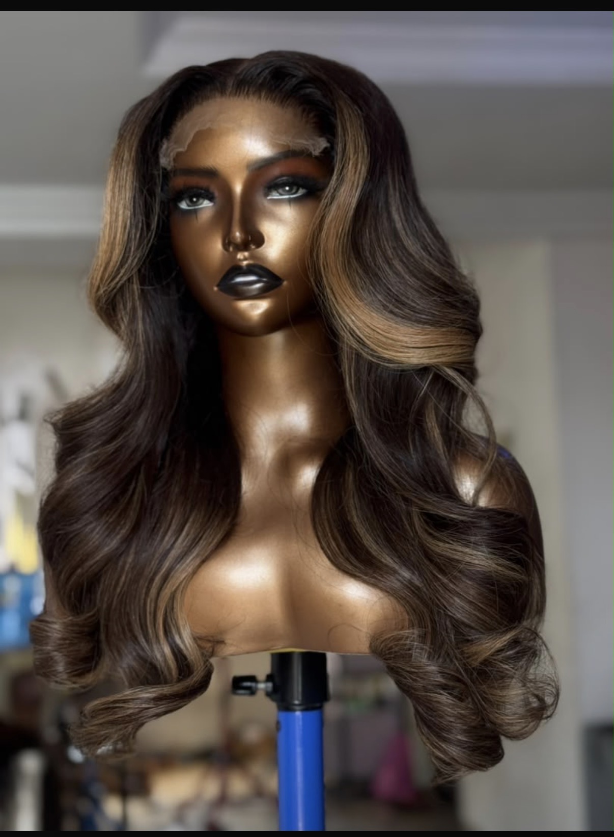 Custom colored bounce luxury human hair wig