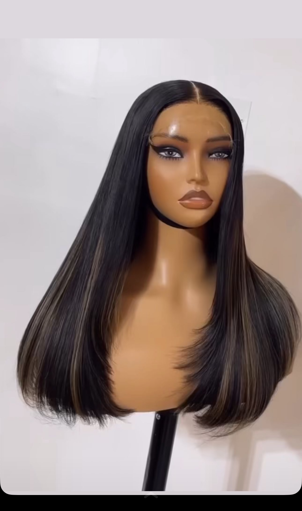 Raw straight luxury human hair wig