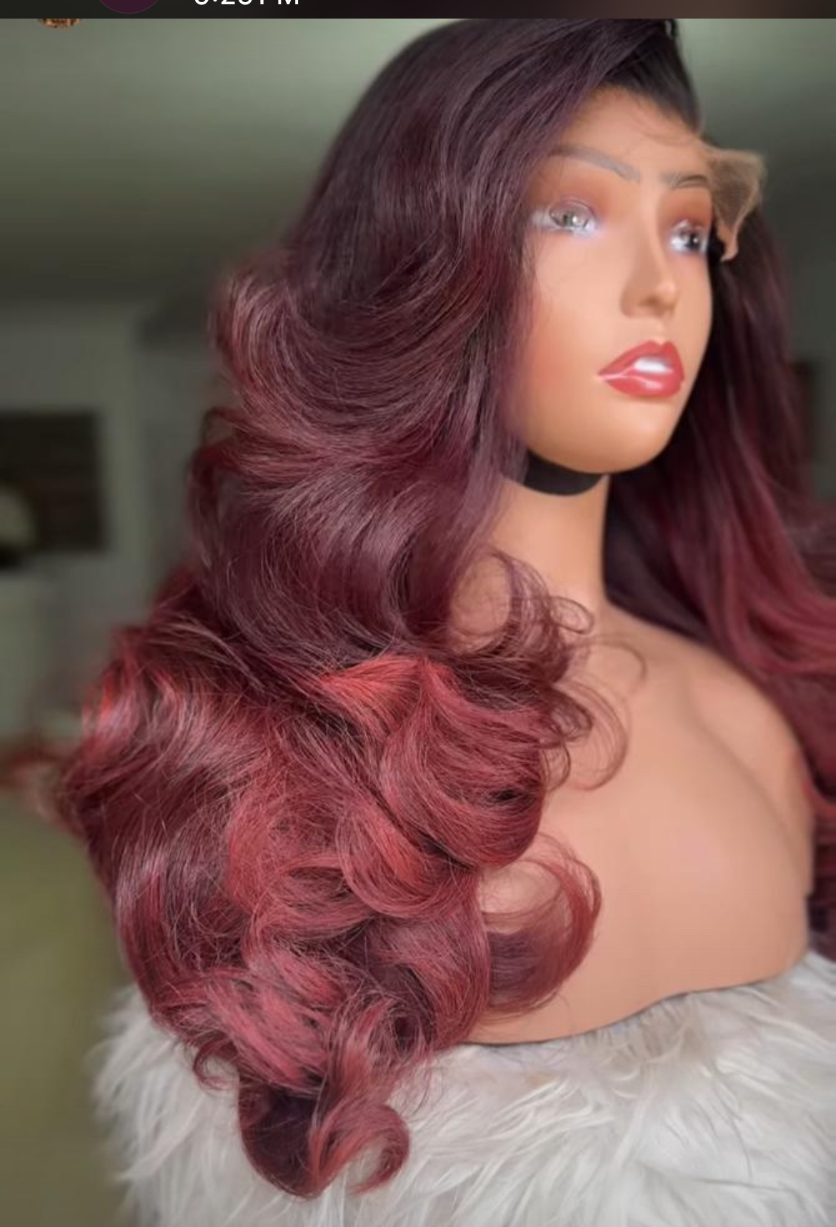 Raw wavy luxury human hair wig