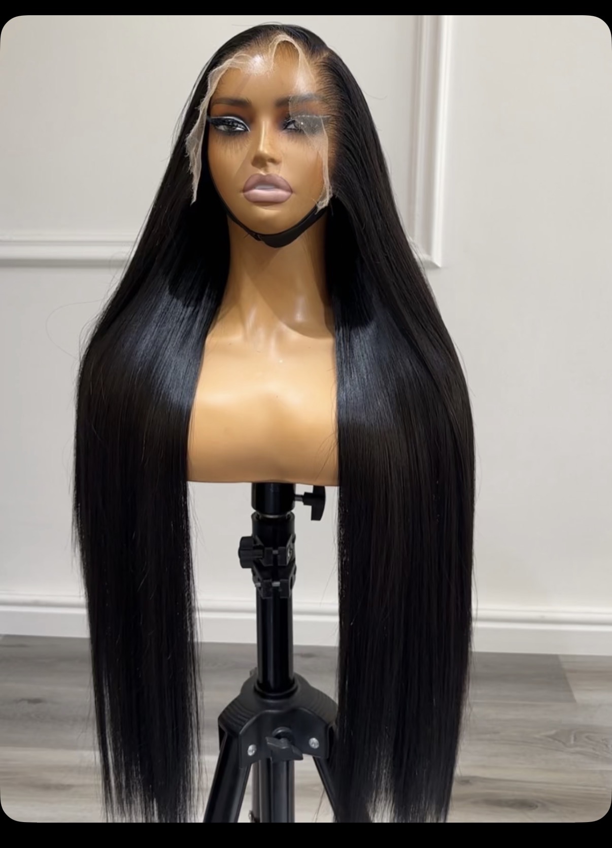 Frontal bonestraight luxury human hair wig