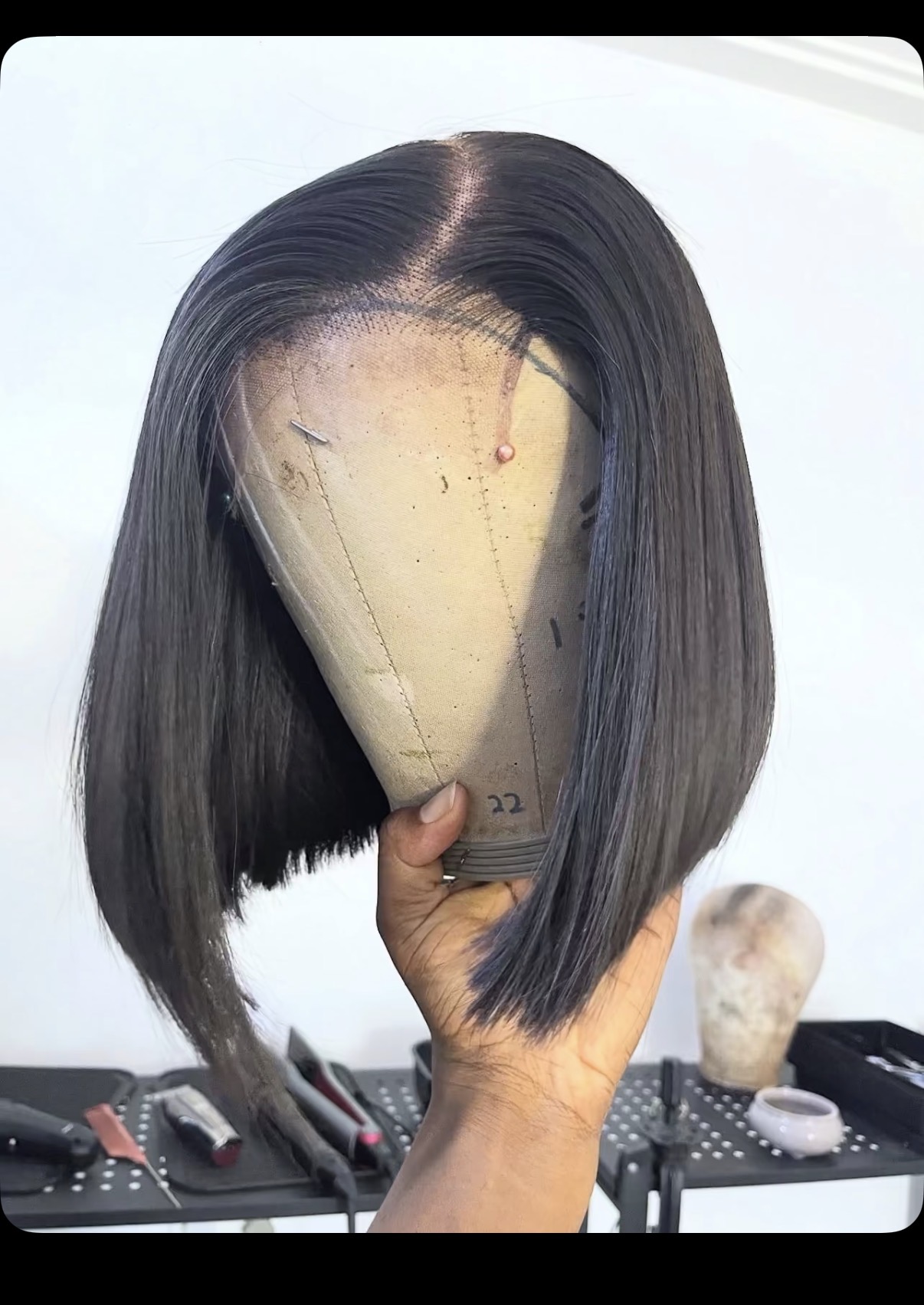 bob bonestraight luxury human hair wig